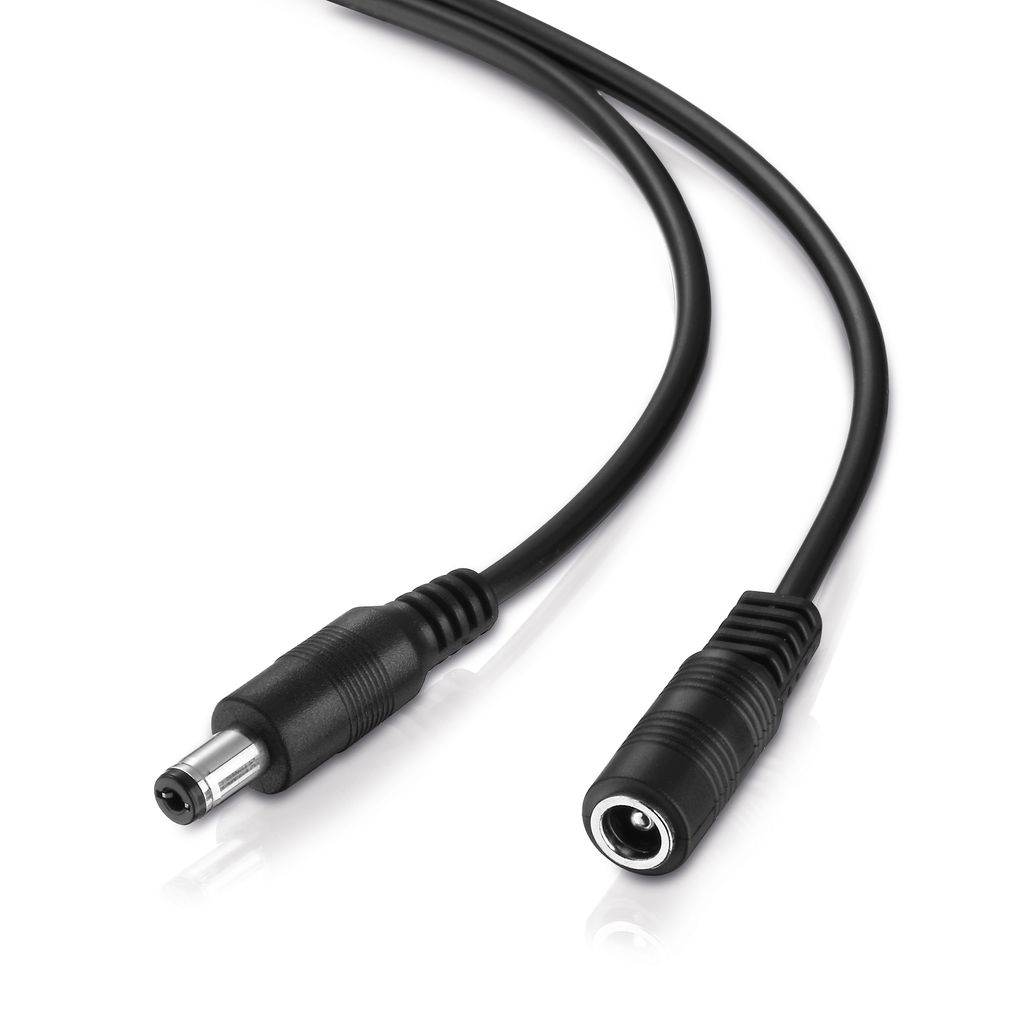 adaptare 95016 Verlängerungs Kabel DC-Hohlstecker mit Buchse (5,5 x 2,1 mm, 5 m)