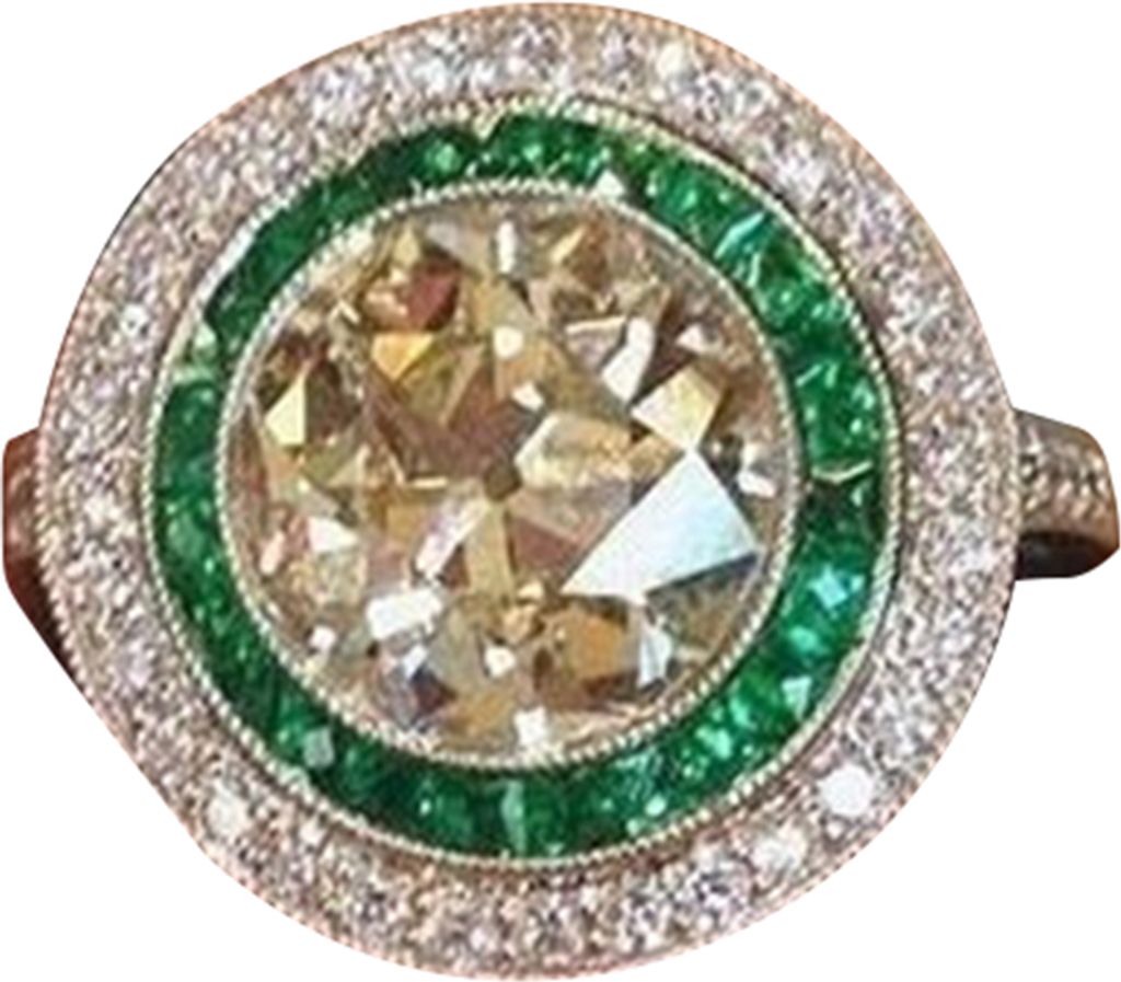 Mode Frauen große runde mehrfarbige Zirkonia Engagement Fingerring Schmuck-Silber,US 9