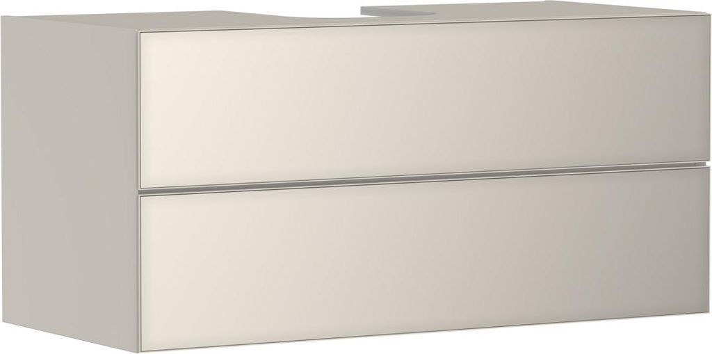 hansgrohe Xevolos E Waschtischunterschrank, 2 Schubkästen, 1 Ausschnitt mittig, 1180x550x555mm, für Konsole mit Aufsatzwaschtisch, 54194790