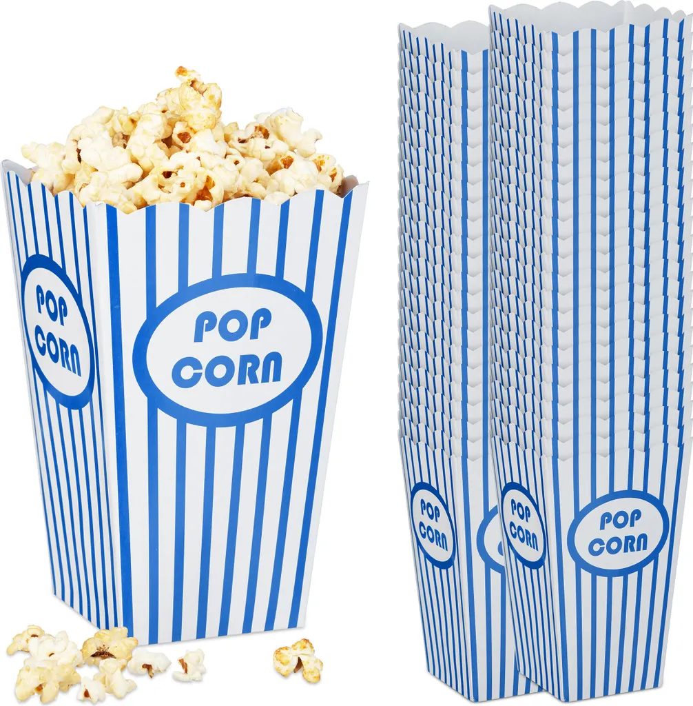 Cornets de Pop-corn 144 pcs, Design Vintage Américain pour Goûter