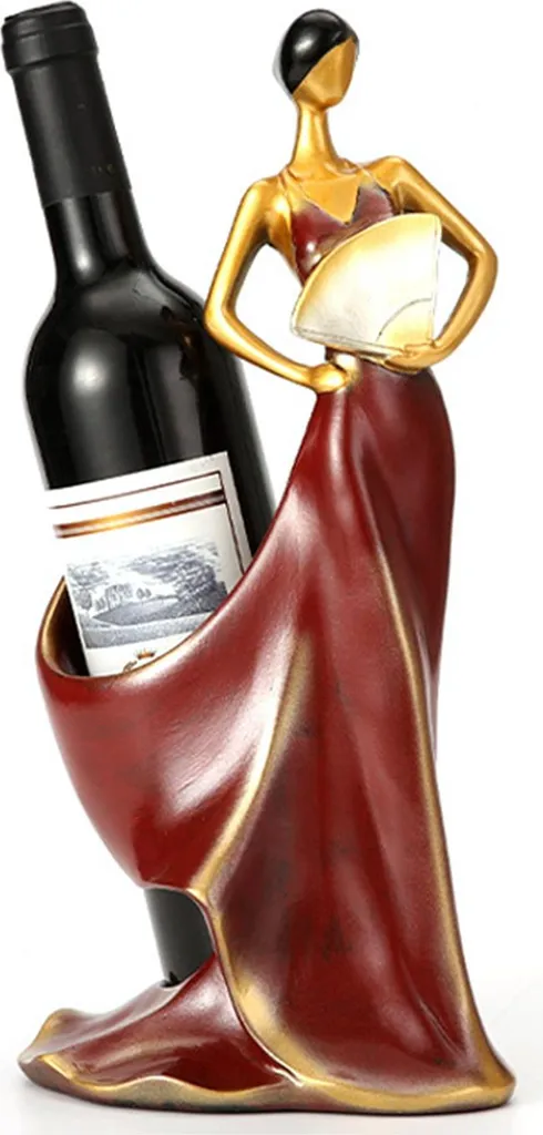 Statue Porte-bouteille Danseuse Rouge : Rangez votre vin avec style - 5