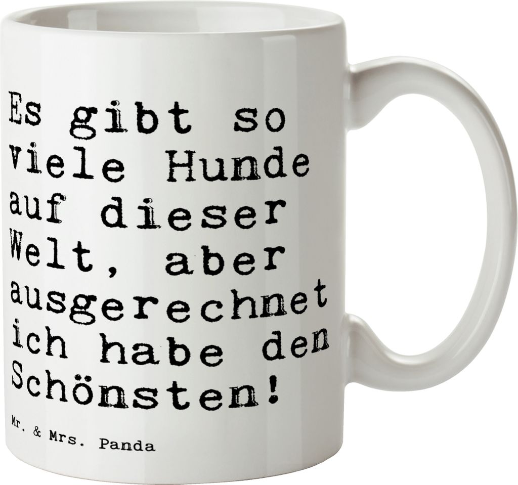 Mr. & Mrs. Panda Kaffeetasse Es gibt so viele... - Weiß - Geschenk, Sprüche, Pott, Tier, Herz, Liebe, Kaffeebecher, schöne tasse, Herrchen, Spru...