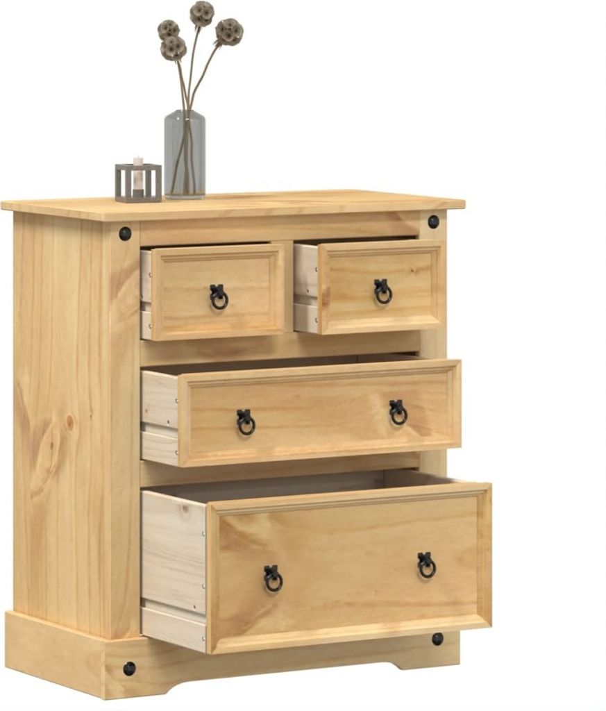 "2026 Promotion" Kommode Corona - Aufbewahrungsbank - 80x43x91 cm Massivholz Kiefer - Sitztruhen C475