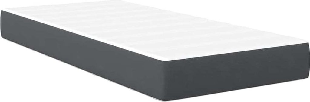 Bettmatratze mit Matratze Grau 90 x 200 cm Stoff