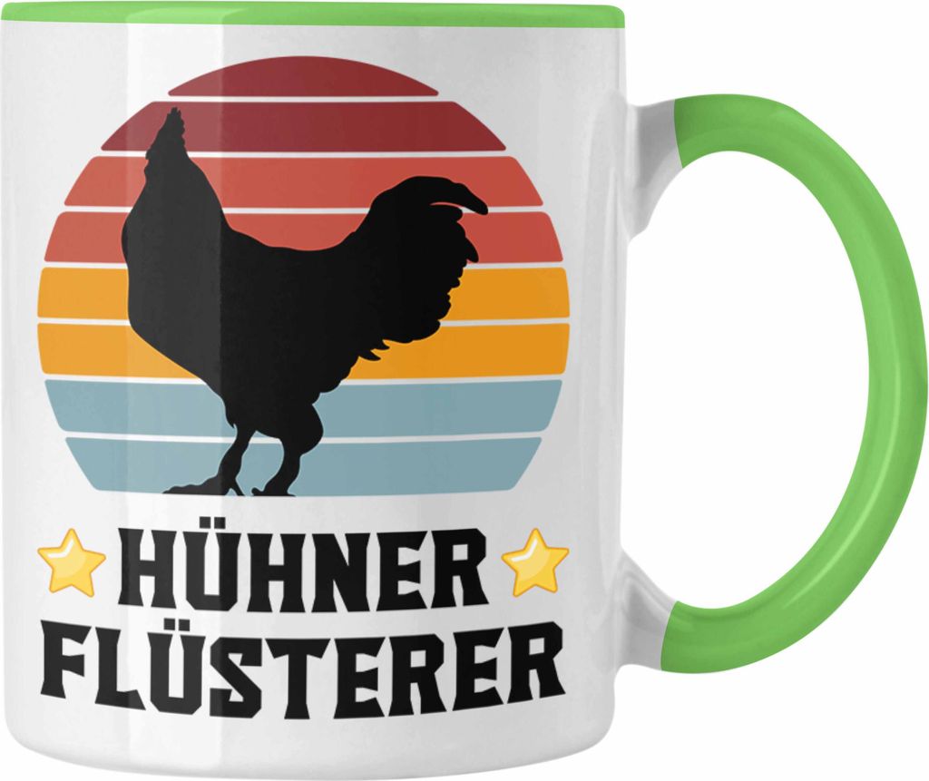 Trendation - Landwirt Spruch Geschenk Tasse Landwirtschaft Geschenke für Männer Traktor Spruch Kaffeetasse Hühner Flüsterer Bauer (Grün)