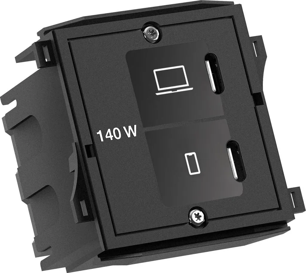 Module BACHMANN Chargeur USB C/C/C avec bloc d'alimentation intégré