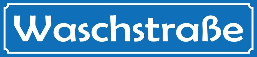 vianmo Blechschild 46x10 cm Waschstraße