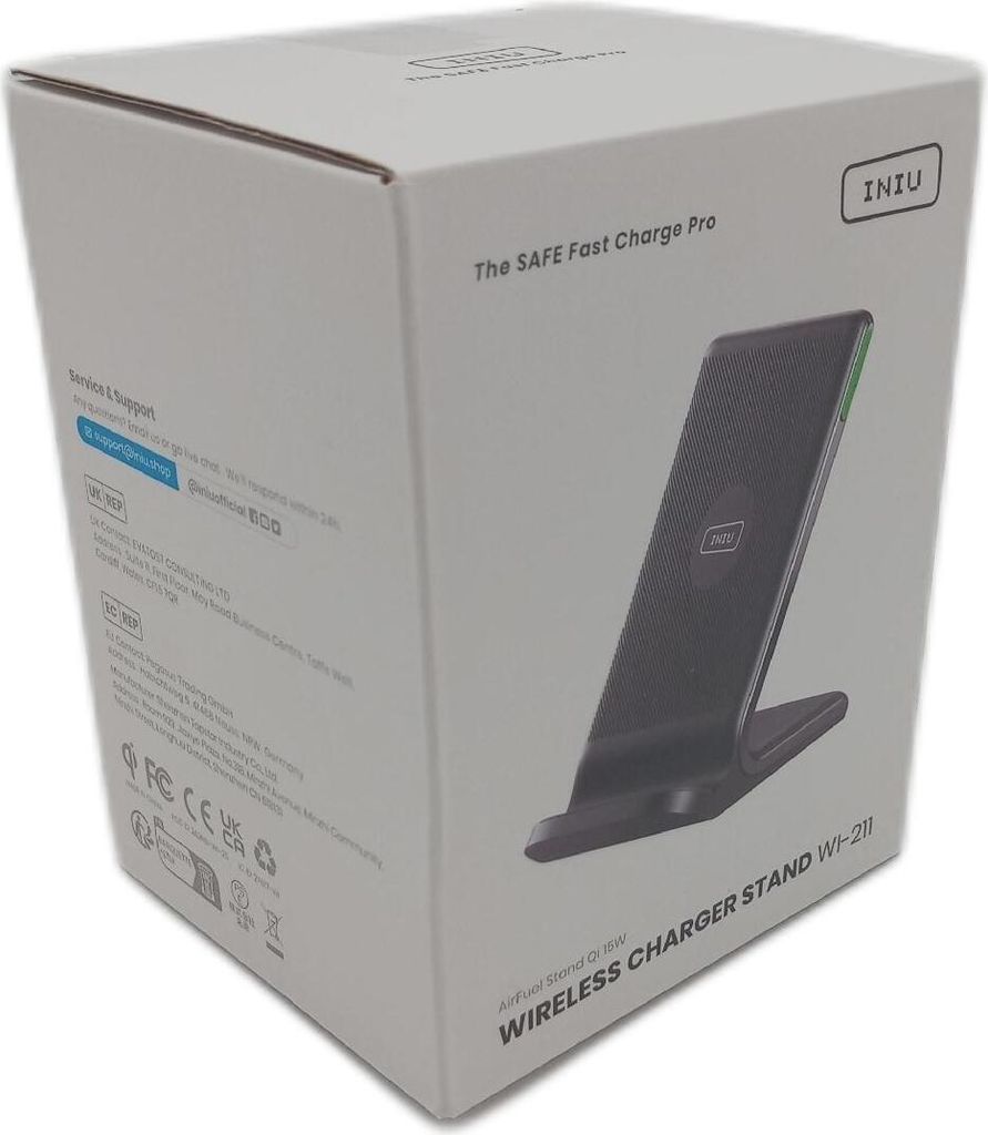 Chargeur Sans Fil Induction Stand 15W Double Bobine – Rapide Universel – Câble Inclus