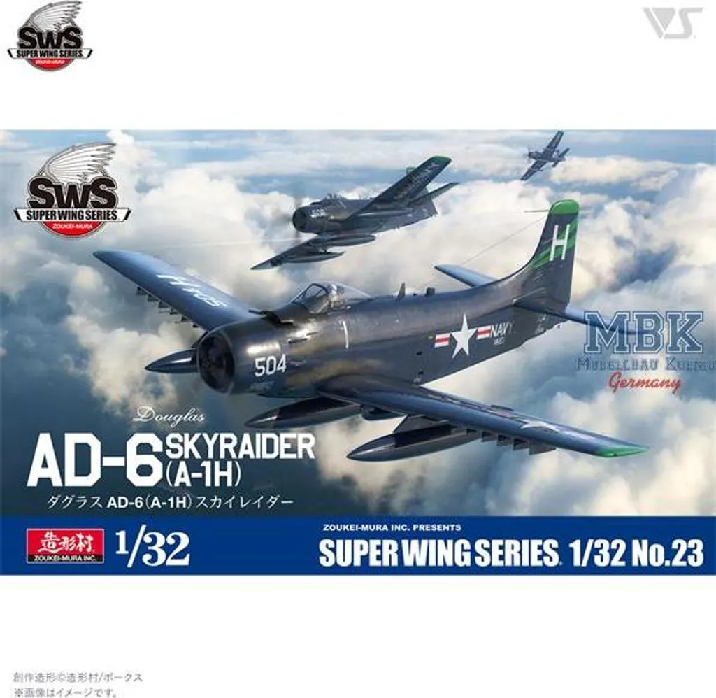 Douglas AD-6 Skyraider SWS23 Maquette Ultra-Détaillée au Format 1/32