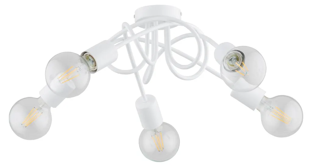 Plafonnier INTER blanc Alfa 5xE27x15W en métal 20x51x51 cm IP20