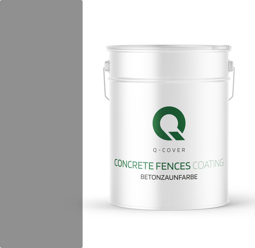 BETONZAUNFARBE 10 L Grau RAL 7045 SILIKON FARBE AUßEN BETONFARBE | WASSERABWEISEND | ACRYLAT DISPERSION BETONELEMENTE LOTUSEFFEKT ABPERLEFFEKT