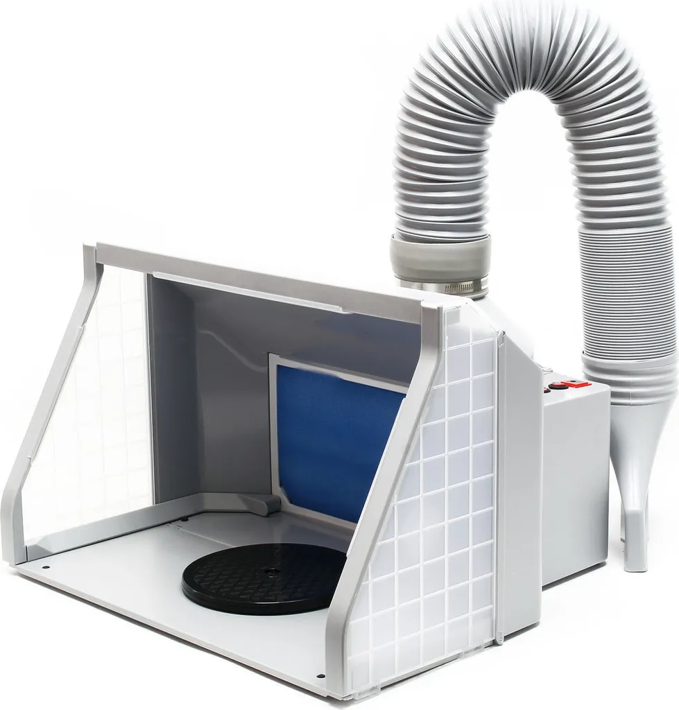Wiltec Système d'aspiration Airbrush 9 m³/min Double Ventilateur LED