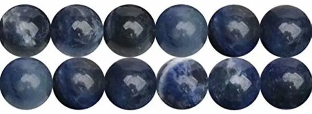 Perles Sodalite Naturelle pour Créations Durables : Finition Pro 38 cm
