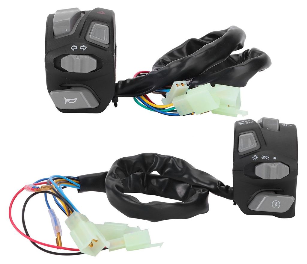 22 mm Motorrad-Lenkerschalter-Steuerknopf, wasserdicht, universell für Blinker, weißes Licht