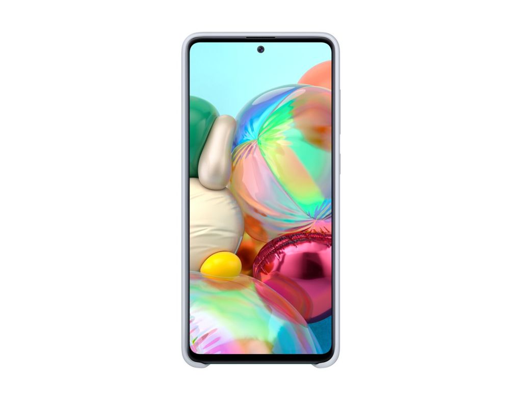 Samsung Silicone Cover EF-PA715 für Galaxy A71 Silver Produktbild 