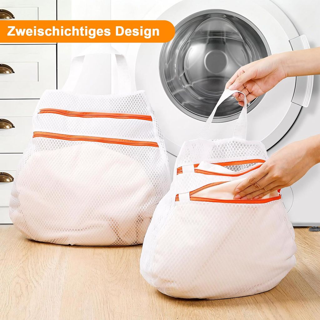 3er Set Wäschenetz – Doppellagiger Waschbeutel mit Produktbild 