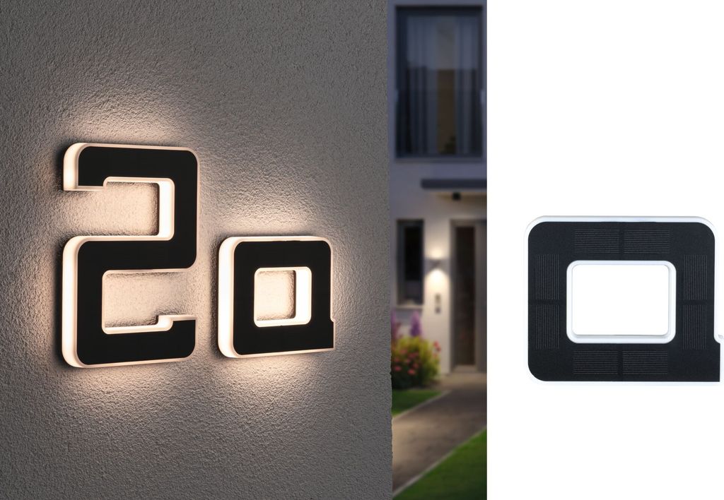 Paulmann Solar LED Hausnummernleuchte Buchstabe a