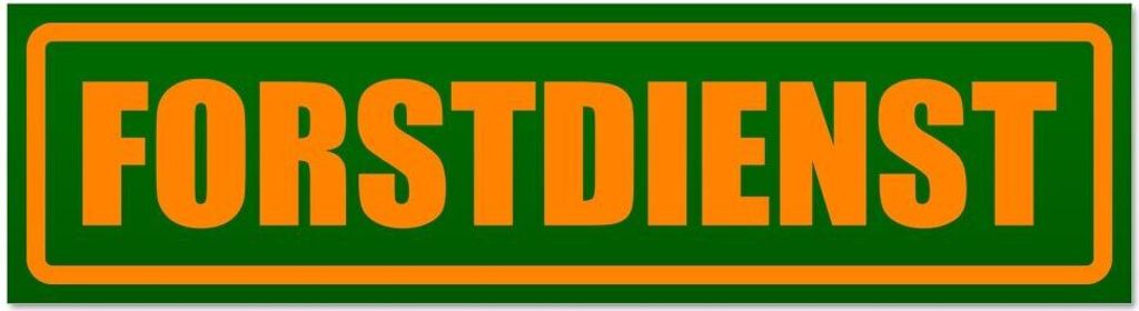 Kiwistar - Autoaufkleber - Orange - Grün - 20 x 5,3 cm - Forstdienst - Hinweis Aufkleber Sticker für Auto, Kfz, Fahrrad, PKW, LKW