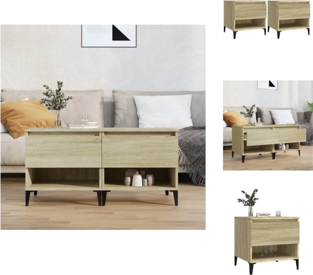 Set 2 Tavolini Rovere Sonoma 50x46x50 cm vidaXL | Arredo Soggiorno