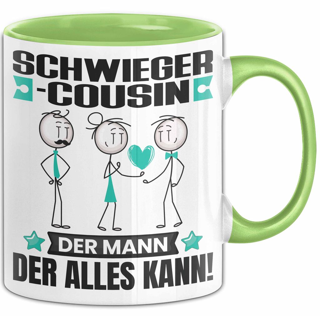 Schwiegercousin Tasse Geschenk für Schwiegercousin Der Mann Der Alles Kann Geschenkidee zum Geburtstag (Grün)