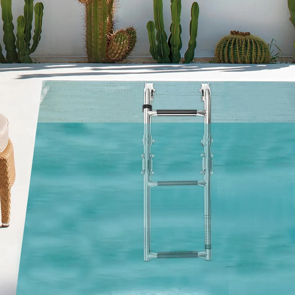 Échelle de bateau inox pliable 3 marches - Capacité 159kg Ultra-Fort