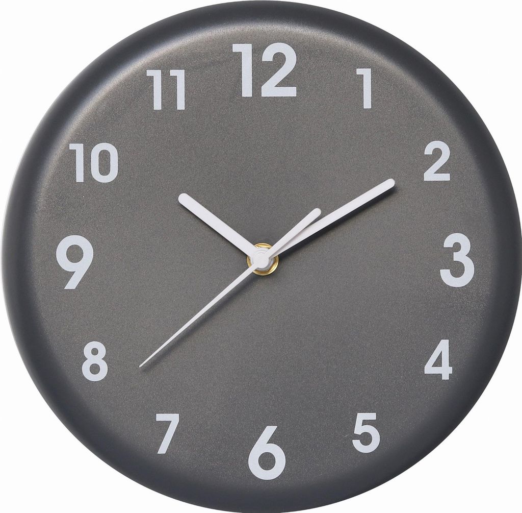 MPM-Quality Wanduhr Glavier rund Ø 240 mm Kunststoff Grau