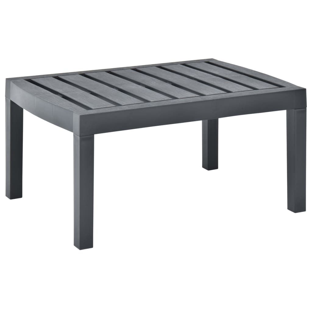 Maison Exclusive - Gartentisch Anthrazit 78x55x38 cm Kunststoff