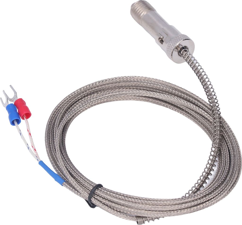 K Typ Thermoelement Edelstahl Snap Fit Frühling Thermoelemente für Temperatursensor M12 3 Meter