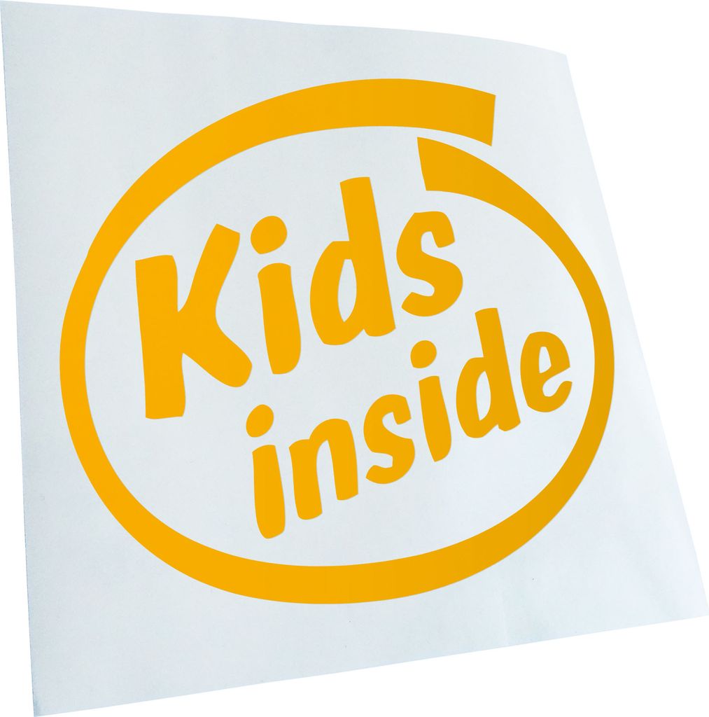Kiwistar - Autoaufkleber - Kids Inside Heckscheibe - Aufkleber für Auto Kfz Fahrrad, LKW, Truck Mofa