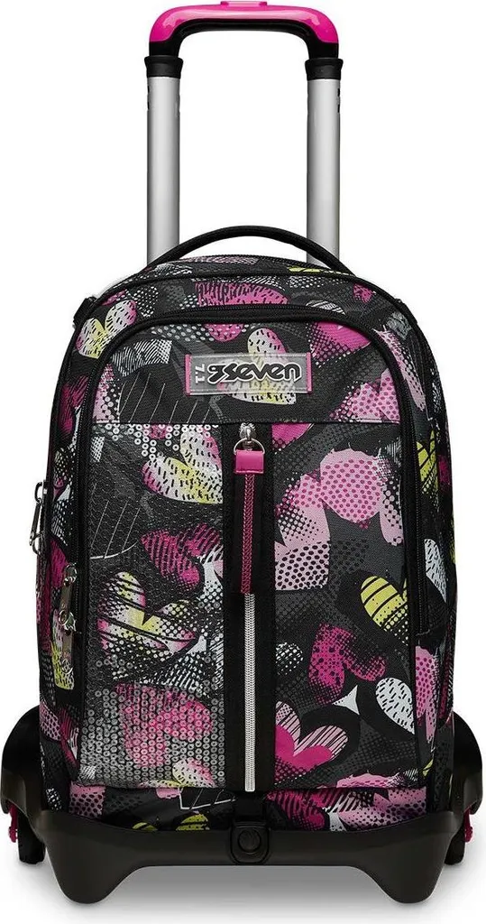 Sac trolley Seven Jack-3WD 3 roues escalier facile, Multicolore 28L