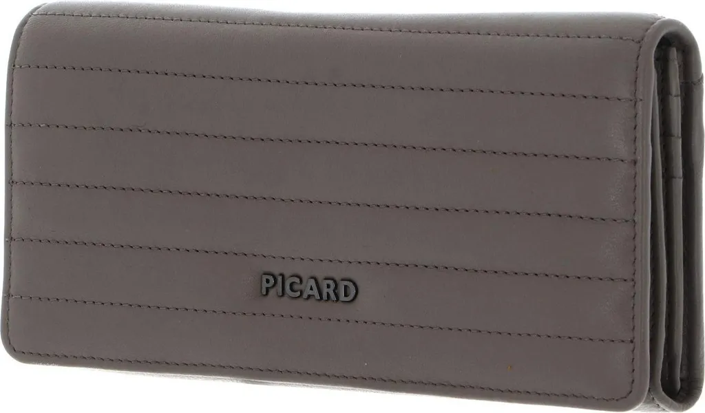 Porte-monnaie compact Evolute 1 en cuir taupe véritable pour adulte