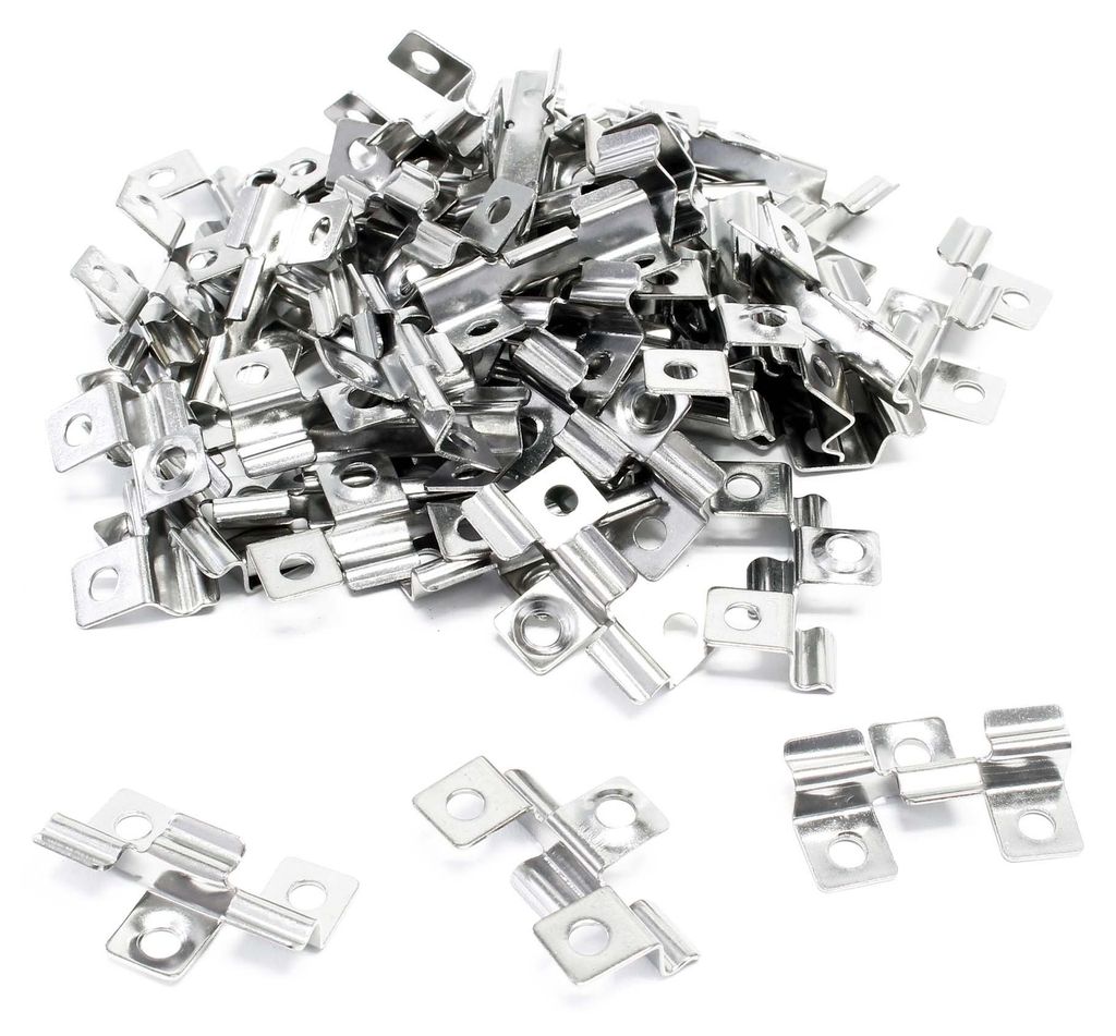 Wiltec 50x Edelstahl Clips 7mm Terrassendielen Montage, für Produktbild 