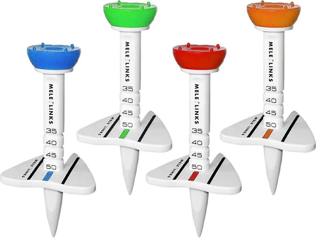 4-teiliges Golf-Tees mit verbessertem Premium-Großkopf, hoher Haltbarkeit, unzerbrechlich, höhenverstellbar, tragbares Golf-Tees-Zubehör
