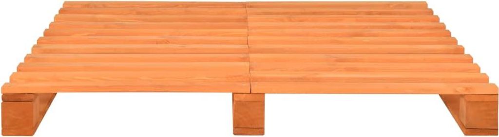 vidaXL Palettenbett Braun Massivholz Kiefer 200×200 cm
