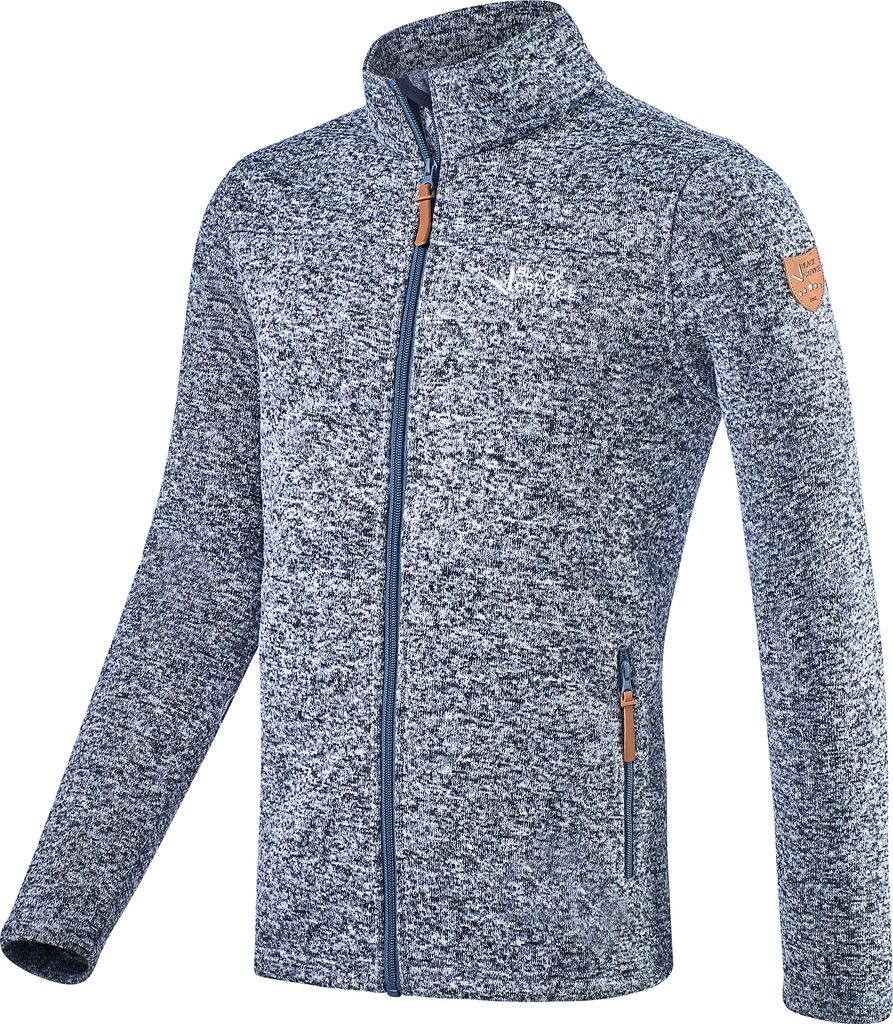 Black Crevice Damen Fleece Jacke – Warme Fleecejacke Mit Kordelzug, Stehkragen & Seitentaschen