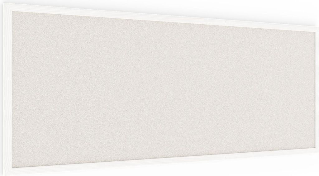 Bacheca in sughero bianco 100x40 cm cornice in legno BIANCA Immagine del prodotto 