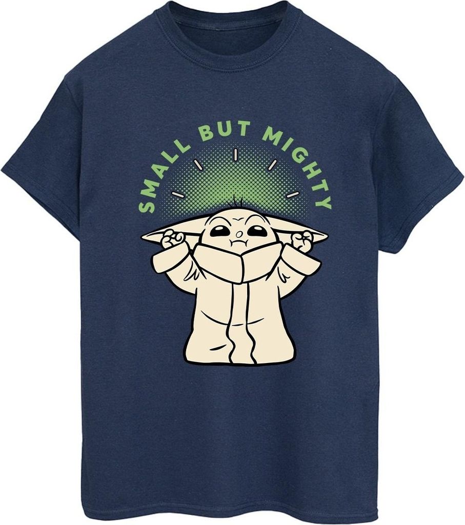 Star Wars - "The Mandalorian Small But Mighty" T-Shirt für Damen BI45891 (M) (Marineblau)