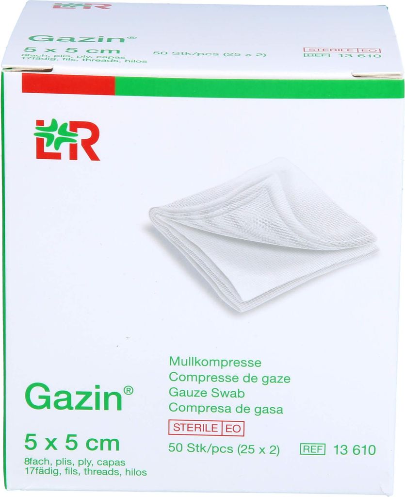Lohmann & Rauscher Compresse de gaze stérile, 5 x 5 cm, 8 Image du produit 