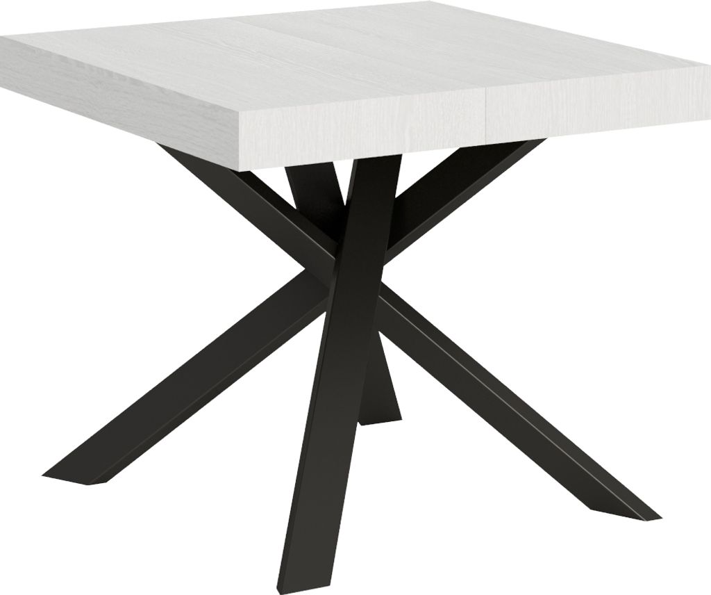 ITAMOBY - Ausziehtisch 90/194x90 cm Clerk Esche weiß Tischbeine Anthrazit