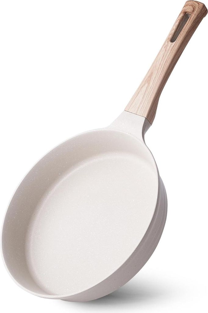 Induktions-Bratpfanne mit Antihaftbeschichtung 24 cm - Granit-Omelettepfanne mit - PFOA-frei - Geeignet für Gas