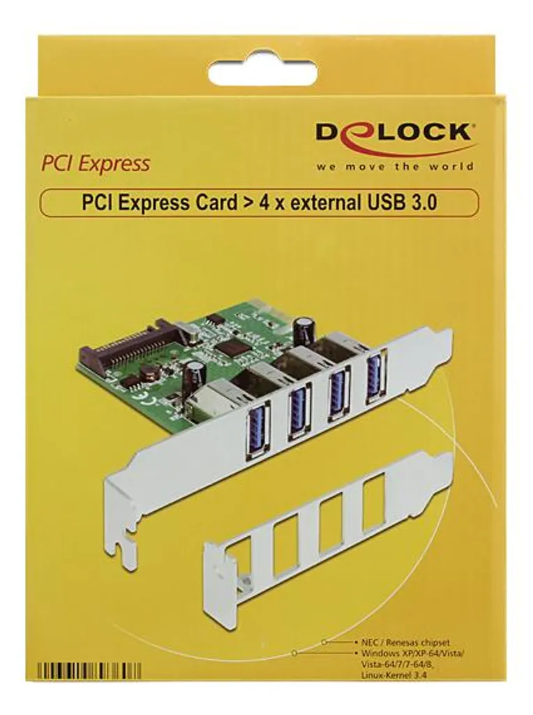 Carte PCIe USB 3.2 Delock 89360 pour réparer les ports USB cassés - 3
