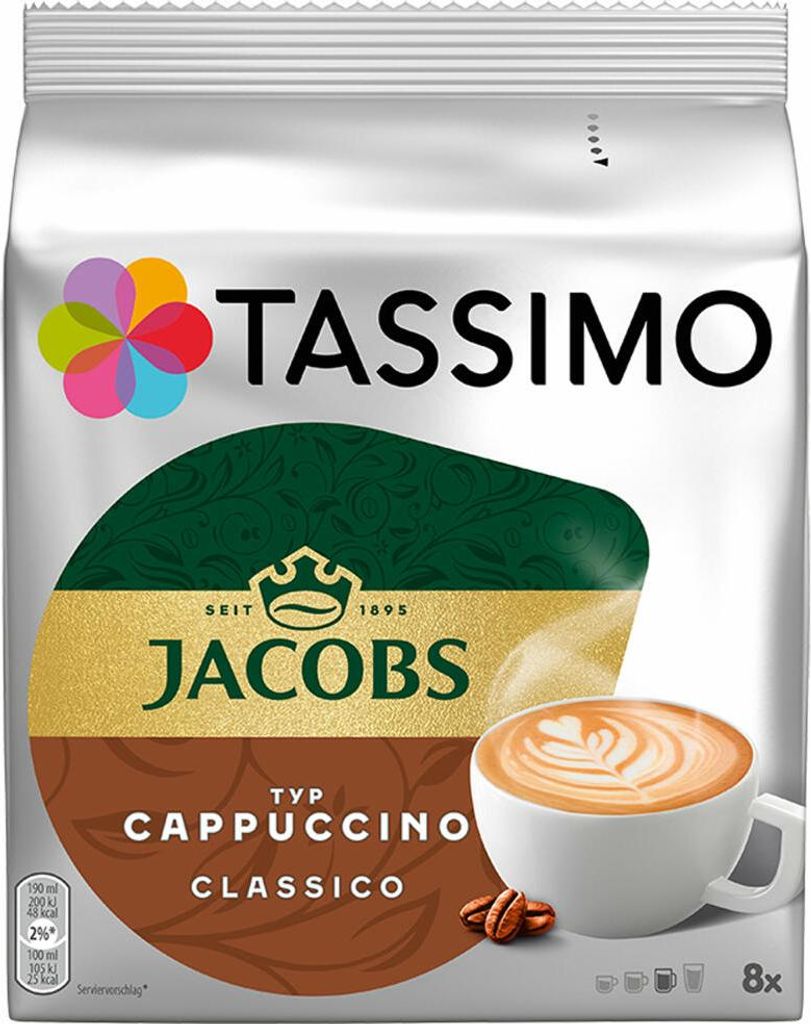 Tassimo Jacobs Cappuccino Kaffee, Kaffeekapseln gemahlener Immagine del prodotto 