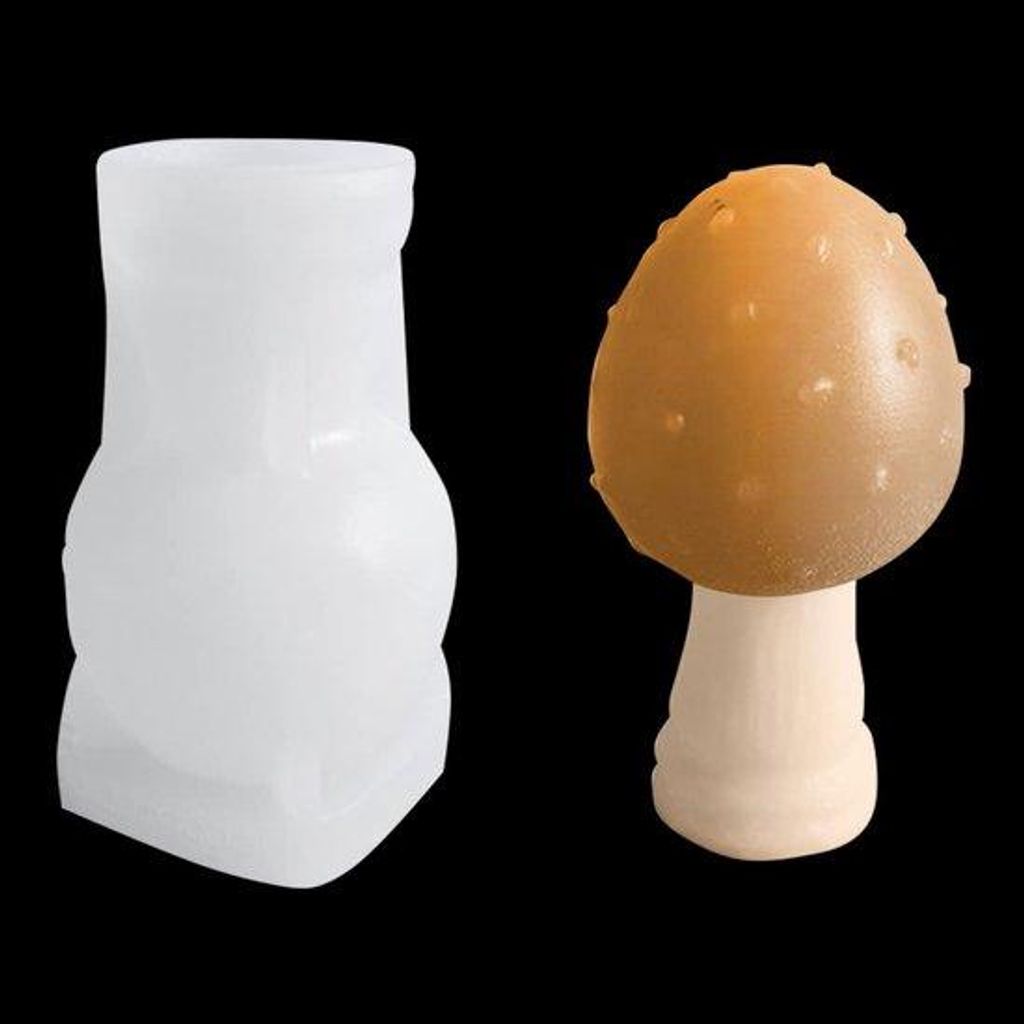 Silikonform für Kerzen - Schimmel in Pilzform - 10 x 5 cm