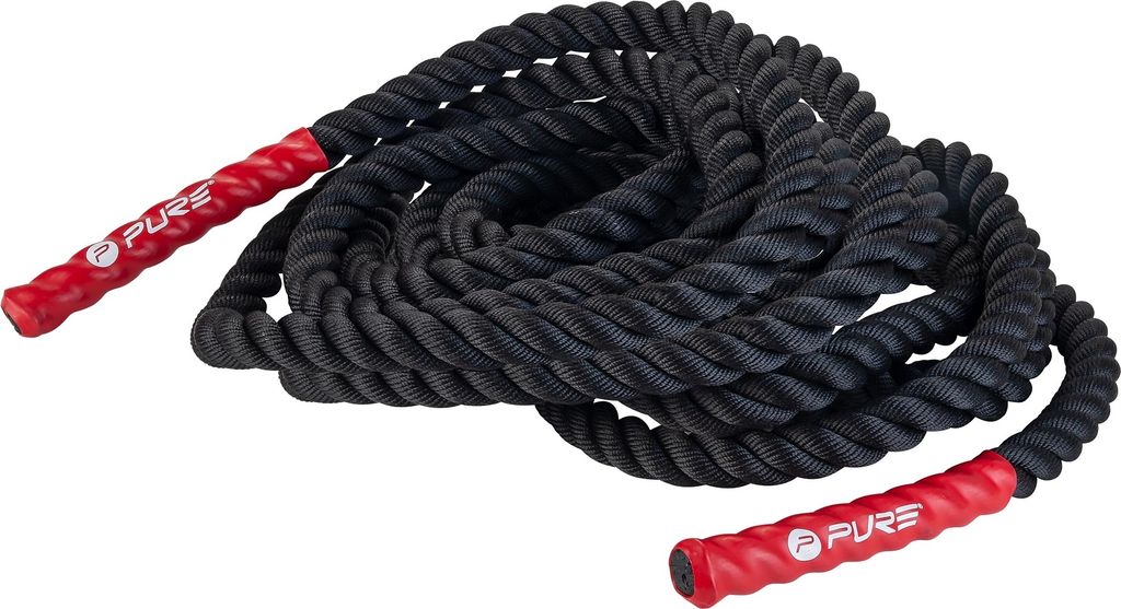 Pure2Improve Battle Rope 12m | Schwarz/Rot Produktbild 