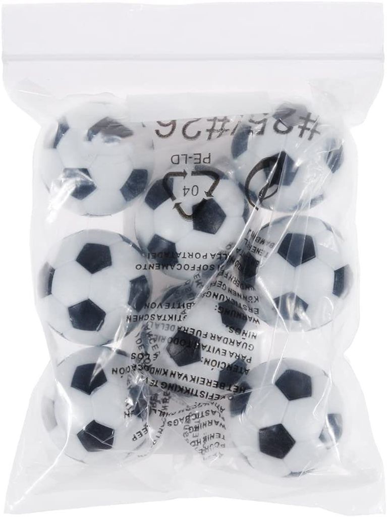 Lot De 8 Balles De Baby-foot 32 Mm – Noir Et Blanc, Robustes, Pour Matchs Intenses à La Maison Ou Au Bureau