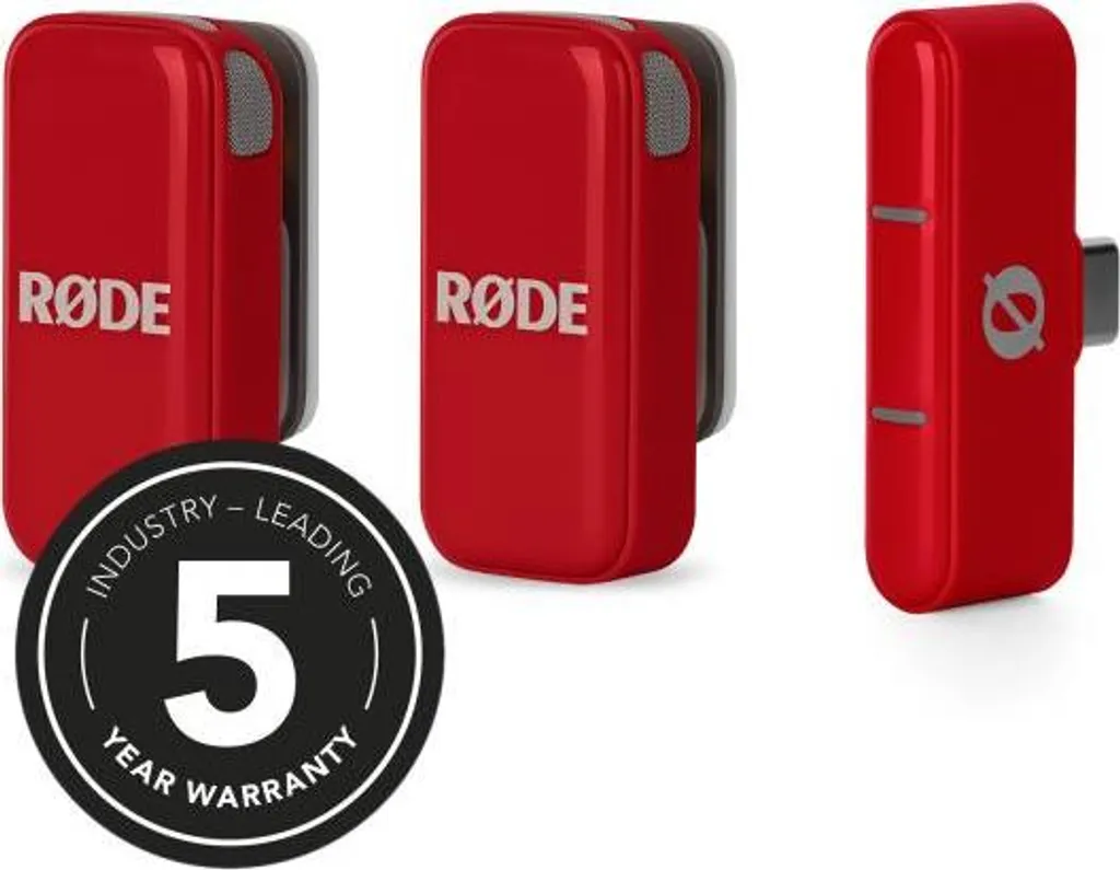 Microphone sans fil USB-C Rode Wireless Micro Rouge pour Smartphone