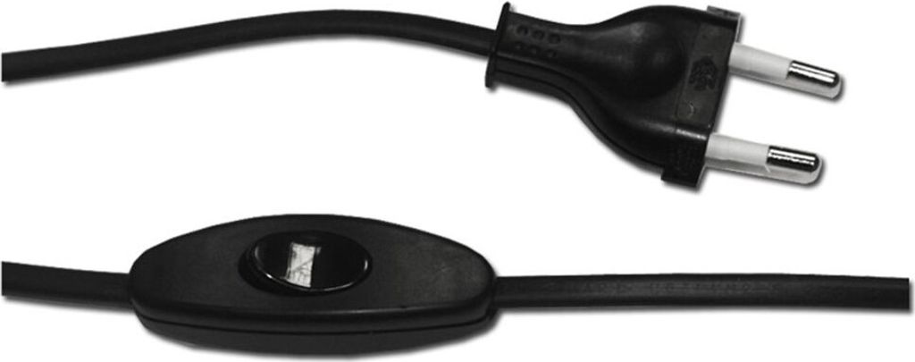 Enec Kabel Mit Schalter 1.5 M 3a Schwarz Schwarz One Size
