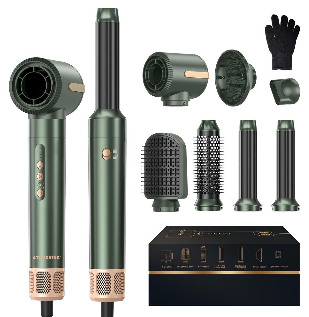 UKLISS 7-in-1-Haarstyler, 1400 W, 110.000 U/min, mit Produktbild 