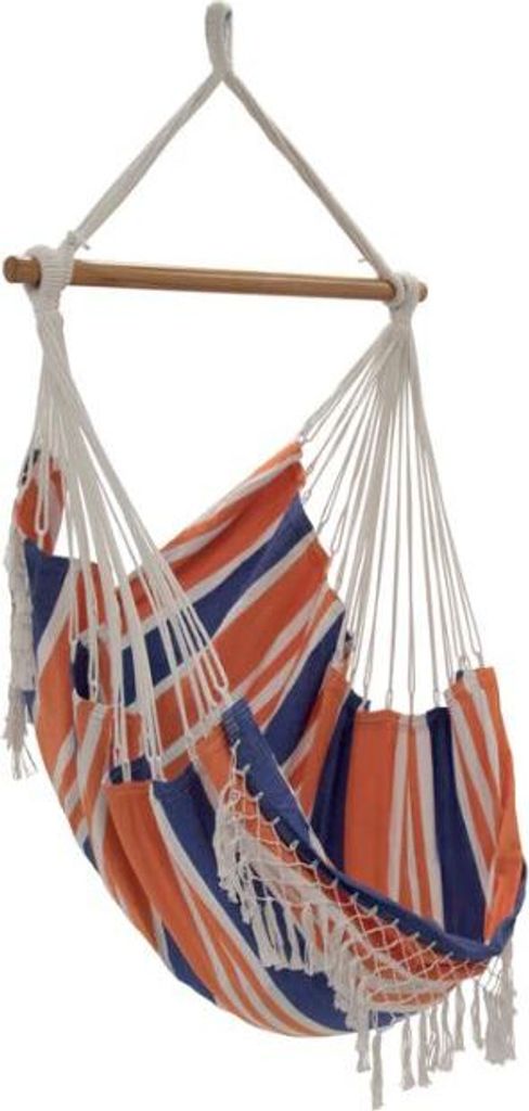Vivere Hängematte Hängemattenstuhl Hängesessel Baumwolle brasilianischer Style Farbe: Punch Peach