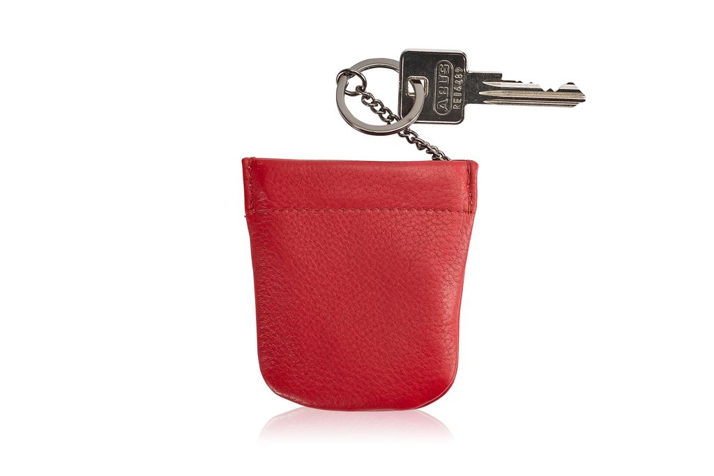 Josephine Osthoff Mini Portafoglio & Portachiavi Unisex – Pelle Vera Fatto a Mano, Contenitore AirTag – Per Banconote e Monete, Donne e Uomini